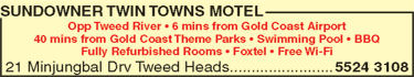Sundowner Twin Towns Motel - Accommodation Directory 6