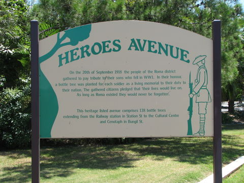 War Memorial And Heroes Avenue, Roma - Accommodation Directory 2