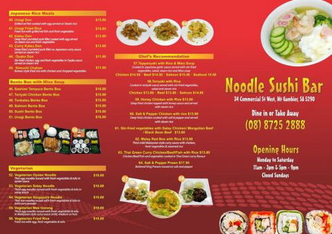 Noodle Sushi Bar Mount Gambier - Accommodation Directory 1